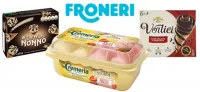 Stock de produits de crème glacée FRONERI